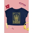 thumbnail image 3 of Radiant Churro Art Deco Style Graphic Design Women's Crop Tee, 3 of 4