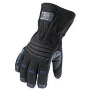 Ergodyne X-Large Black ProFlex 819WP Waterproof Nylon Thinsulate Lined Cold Weather Gloves With Gauntlet Cuff, PVC-Reinforced Palm, Fingers And Saddle, Pull Tab, Knuckle Pad And Terry Thumb Brow Wipe