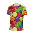 thumbnail image 6 of Wukai Brightly Colored Cupcakes Print Men's Short-Sleeved Mesh T-Shirt,Quick-Dry Short Sleeve Workout T-Shirt-6X-Large, 6 of 8