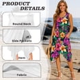 thumbnail image 6 of Garronmavis Hawaiian Flowers Couple Matching Hawaiian Outfits Short Sleeve Shirt for Men Size 2XL Polyester Shirts Blouse and Women's Tank Dress with Pocket Sleeveless Sundress, 6 of 7