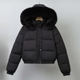 thumbnail image 6 of Levmjia Women's Faux Fur Hooded Puffer Jacket Lined Warm Winter Coat Zip Up Quilted Outerwear with Pockets, 6 of 9