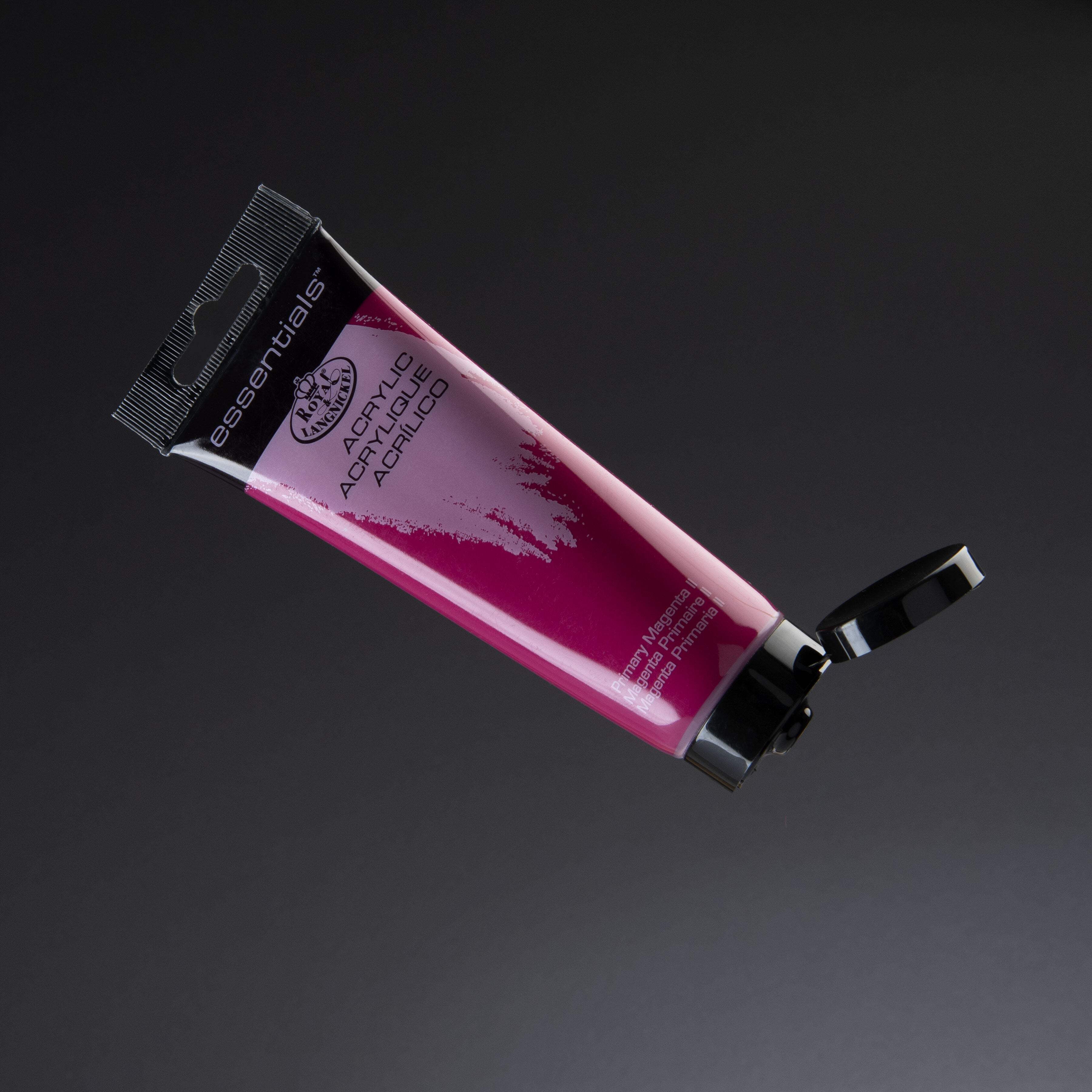 Royal & Langnickel 'Essentials' Acrylfarbe – Primärmagenta, 500 Ml, Deckend, Leuchtend, Für Viele Untergründe