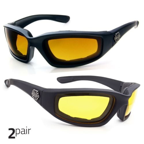 2 Lot Chopper Wind Resistant Sunglasses Sport Motorcycle Riding Glasses