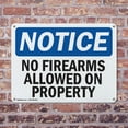 thumbnail image 4 of (2 Pack) No Firearms Allowed On Property OSHA Notice Sign 24 Inch X 18 Inch Plastic Sign, Weather Resistant, UV Protected for Workplace, Business, and Construction Site, Made in the USA, 4 of 8