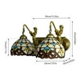 thumbnail image 2 of 2 Lights Tiffany Mermaid Vanity Fixture Wall Lighting Stained Glass Wall Sconce! For Front Doors, Sheds, Hallways, Terraces, 2 of 13