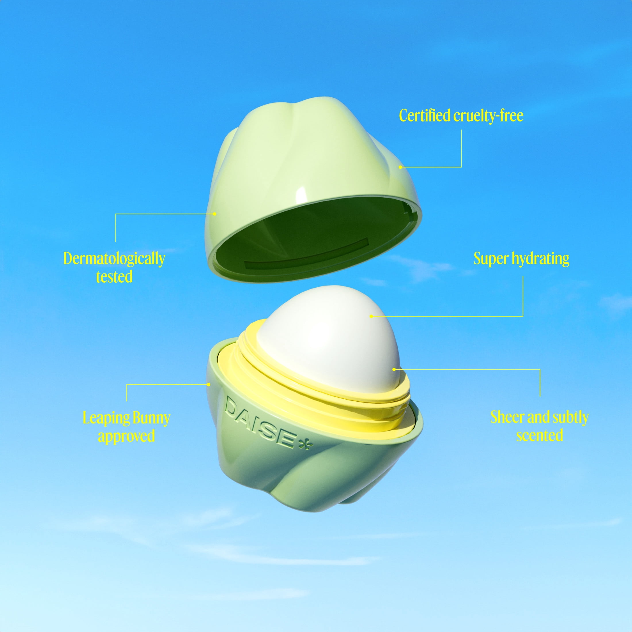 DAISE Hydrating Lip Balm in Peppy Peppermint, With Vitamin E and Shea Butter, 0.25 oz/7 g