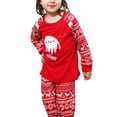 thumbnail image 4 of Aunavey Christmas Family Matching Sleepwear Red Santa Reindeer Holiday Pajama PJ Sets, 4 of 6
