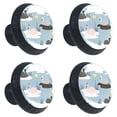 thumbnail image 2 of 4 Pcs Swan with Crown Raining Knobs for Kitchen Cabinet Cupboard Dresser Bookcase Drawer Pulls Handles Round Home Decor, 2 of 8