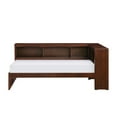 thumbnail image 3 of Lexicon Rowe 5-Shelf Transitional Wood Twin Bookcase Corner Bed in Dark Cherry, 3 of 4