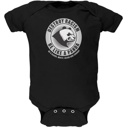 

Destroy Racism Panda Funny Black Soft Baby One Piece - 18-24 months