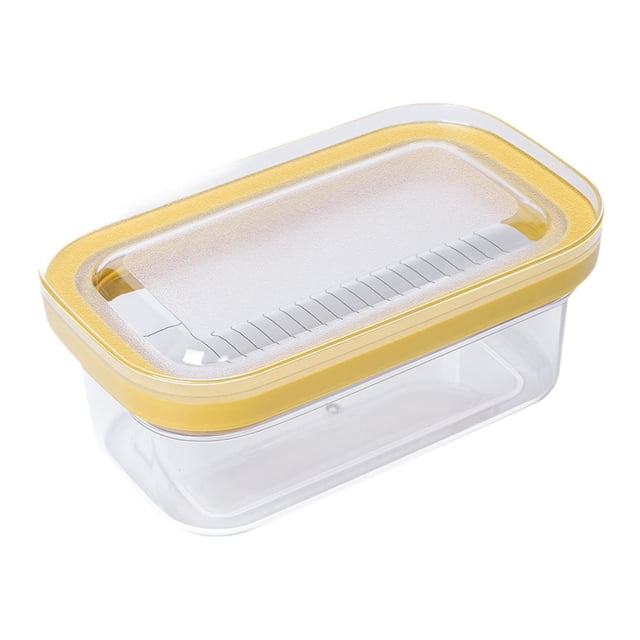 Cortador de mantequilla, cortador, almacenamiento de queso, mantequillero versátil, recipiente para mantequilla con amarillo