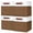 Brown / Off-White-Cube - 11"x11"x11", variant on Small Fabric Storbaskets 15x6x5 Inch Narrow B4-pack Long Basket For Organizing With Handles Decorative Closets Shelves Toilet Paper Teal