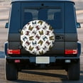 thumbnail image 5 of Kll Bulldog Sunglasses Face Tire Cover,Universal Wheel Tire Cover For Trailer, Rv, Suv, Truck,Camper And Many Vehicle,(14 Inch), 5 of 8