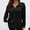 *Black, variant on ClodeEU Women's Plus Size Turn Collar V Neck Ribbed Brushed Sweater,Long Sleeve Loose Top Black,Womens Plus XL
