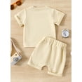 thumbnail image 3 of Bslissey Toddler Baby Girls Shorts Sets Short Sleeve Letter Print T-shirt Tops + Elastic Waist Shorts 2Pcs Outfits Infant Casual Summer Clothes 6M 12M 18M 24M 3T, 3 of 9