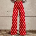 thumbnail image 2 of Bovemsi Wide Leg Pants Woman High Waist Patterned Lightweight Loose Fit Casual Colorful Trouser Jeans Travel Pants, 2 of 9