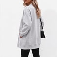 thumbnail image 2 of SUNBS V‑Neck Button Sweatshirts Cardigan for Women Fall Jacket Oversized Casual Clothes with Pockets, 2 of 9