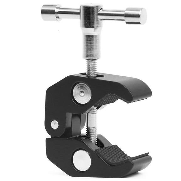 Yammee Camera Clip Quick Release Camera Mount Super Clamp with 1/4 3/8 Thread Holes for Magic Arm Tripod Camera Accessory