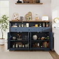 thumbnail image 4 of Vabches 51'' Large Sideboard Buffet Cabinet, Farmhouse Kitchen Buffet Cabinet with Charging Station, Storage Drawers and Adjustable Shelf, Wood Coffee Bar Cabinet for Living Room, 4 of 10