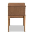 thumbnail image 5 of Baxton Studio Ramiel Mid-Century Modern Ash Walnut Finished Wood and Rattan 1-Drawer Nightstand, 5 of 10