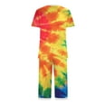 thumbnail image 6 of Prime Day Sales Today 2025!Viikei 2 Piece Womens Outfit Sets,Women-neck Short Sleeved Pajamas and Pants Set Casual Pajamas with Pockets Multicolor M, 6 of 7