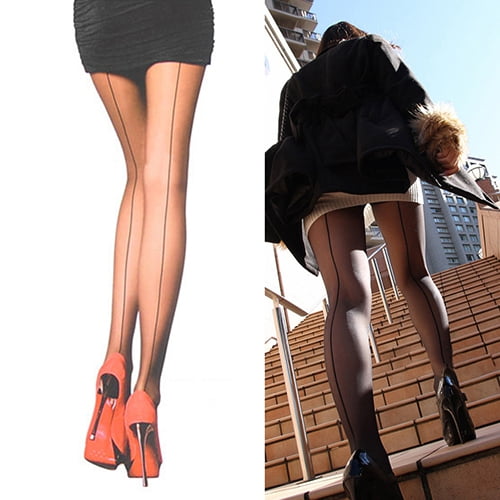 Sheer Back Seamed Stockings. 4 Colors and Contrast Back Seam and Top. One  Size Stretchable. -  Canada