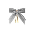 thumbnail image 3 of 12pc Gray Velvet Christmas Bows Ornaments for Wreath Tree Garland Mantel Gift Box Holiday Decor, 3 of 7