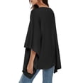 thumbnail image 5 of PULI Women’s Pullover Poncho Sweater Soft Shawl Wrap Loose Baggy Tops for Fall & Winter, 5 of 7