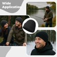 thumbnail image 6 of Wool Knit Beanie with Fleece Lining, Winter Warm Hat for Men Women, Soft Skin-Friendly Foldable Ribbed Cuff Hat for Cold Weather, Skiing, Hiking, Commuting, Outdoor Headwear, 6 of 6