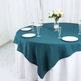 thumbnail image 4 of BalsaCircle 10 Pieces 70" x 70" Peacock Teal Square Polyester Tablecloths Table Cover Linens, 4 of 8