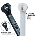 thumbnail image 4 of Cable Tie, 30-1/2 in L, 9 in Max Bundle Dia., Black, Nylon 6/6, 120 lb Strength, 50 PK, 4 of 5