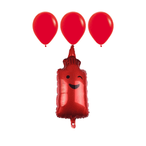 Ketchup Bottle Shape Foil Balloon Kids Birthday Balloons and BBQ Themed Party Supplies