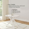 thumbnail image 3 of Plank+Beam Verso Round Dining Table, 38" Solid Wood Kitchen & Dining Room Table, White Sand, 3 of 11