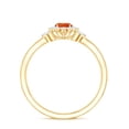 thumbnail image 2 of Rosec Jewels Fire Opal Flower Engagement Ring with Diamond for Women, 18K Yellow Gold, US 10.50, 2 of 9