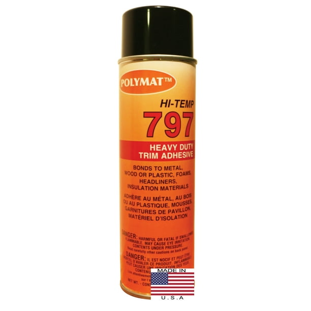 Polymat 797 Spray Glue Hi Temp Spray Heat Resistant Automotive Hood Silencer Pad Adhesive Walmart Com Walmart Com