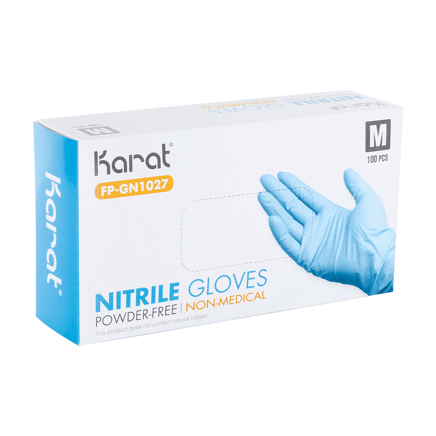 Karat FP-GN1027 Nitrile Powder - Free Gloves for cleaning, food preparation, Blue, Medium 1,000/ box