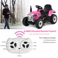 thumbnail image 5 of Infans 12V Kids Ride On Tractor with Trailer Ground Loader w/ RC & Lights Pink, 5 of 7