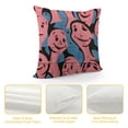 thumbnail image 4 of Pillow CoverSmile Face Decoration Throw Pillow Case Funny Decor for Home Sofa Couch Cute Pillowcase, Smile Pink Blue, 4 of 5