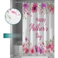 thumbnail image 2 of Happy Mother Day Shower Curtain for Bathroom with Hooks 36x72 Inches Polyester Fabric Shower Curtain Sets Washable Bath Curtains Decor Tulip, 2 of 6