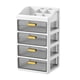 thumbnail image 1 of Organizador de escritorio con compartimentos y cajones. Almacenamiento cosmético moderno, ideal para Blanco de 4 niveles, 1 of 9