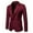 Wine, variant on Suit Coats for Men Slim Fit Men Casual Slim Fit Stripe Printed One Button Blazer Suit Back Long Sleeves Jacket Plaid Coat Casual Suits for Men