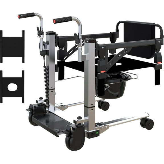 Electric Patient Lift Transfer Chair - Portable Car Lift Aid, Suitable for Elderly Care Workers, Lightweight Bedside Bathroom Wheelchair