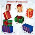 thumbnail image 3 of Gymax 4 PCS Christmas Lighted Gift Boxes w/Colorful Bows 52 Warm White LED Lights Multicolor, 3 of 9