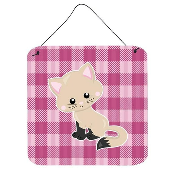Kitten Cat on Pink Wall or Door Hanging Prints