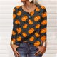 thumbnail image 1 of Long Sleeve Shirts For Women Halloween Pattern Print Graphic Tees Blouses Casual Plus Size Basic Tops Pullover, 1 of 5