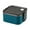 Navy, variant on Bento Box Double-Layer Lunch Container | Leak-Proof Seal | Microwave Safe | Portable Food-Grade Plastic | Removable Divider | 14.7×7.5cm | Sturdy Clips | Single Pack