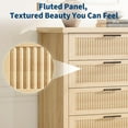 thumbnail image 6 of Modern Fluted Dresser, 42.9" Tall 5-Drawer Wooden Wardrobe and TV Stand for Bedroom or Living Room, 6 of 9