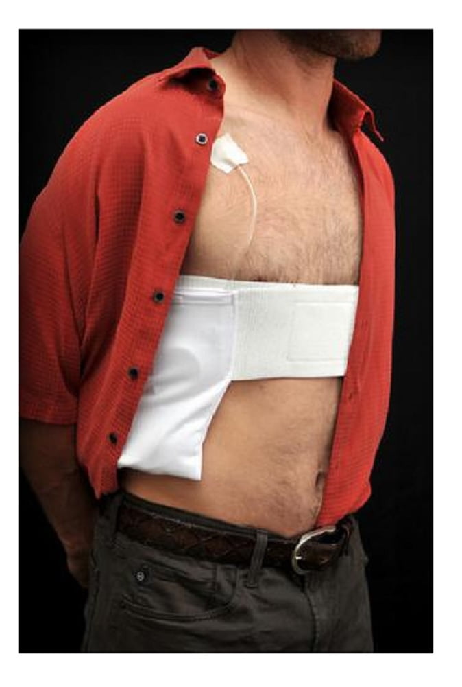 PoppyPocket Medical Device Transport System, White Vertical Pocket