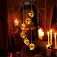 thumbnail image 6 of Needhep Halloween Ghost Lamp String Lights, 3D Waterproof Orange Jack-O-Lantern Battery Operated Decorative Twinkle Lights for Indoor Bedroom Camper Decor Party Decorations (C), 6 of 8
