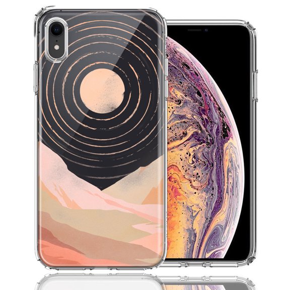MUNDAZE For Apple iPhone XR Desert Mountains Design Double Layer Phone Case Cover